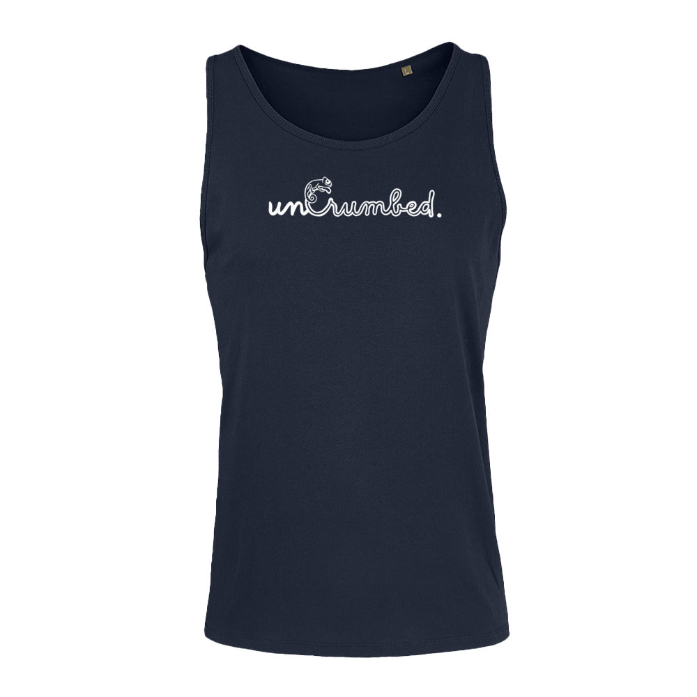 unisex sleveless: uncrumbed.