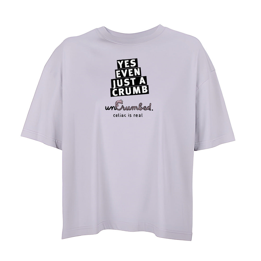 women's oversized: yes, even just a crumb