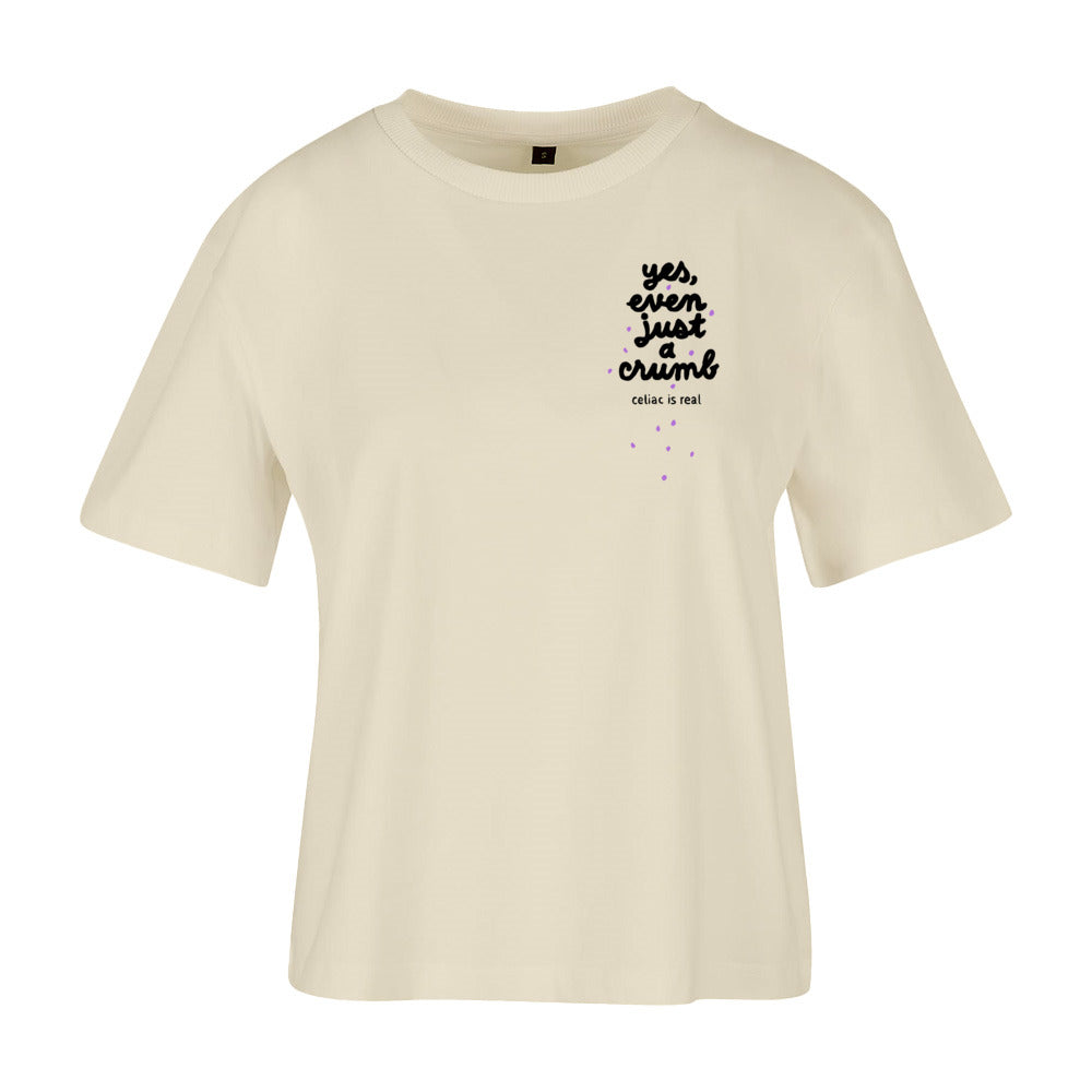women's shirt: yes, even just a crumb