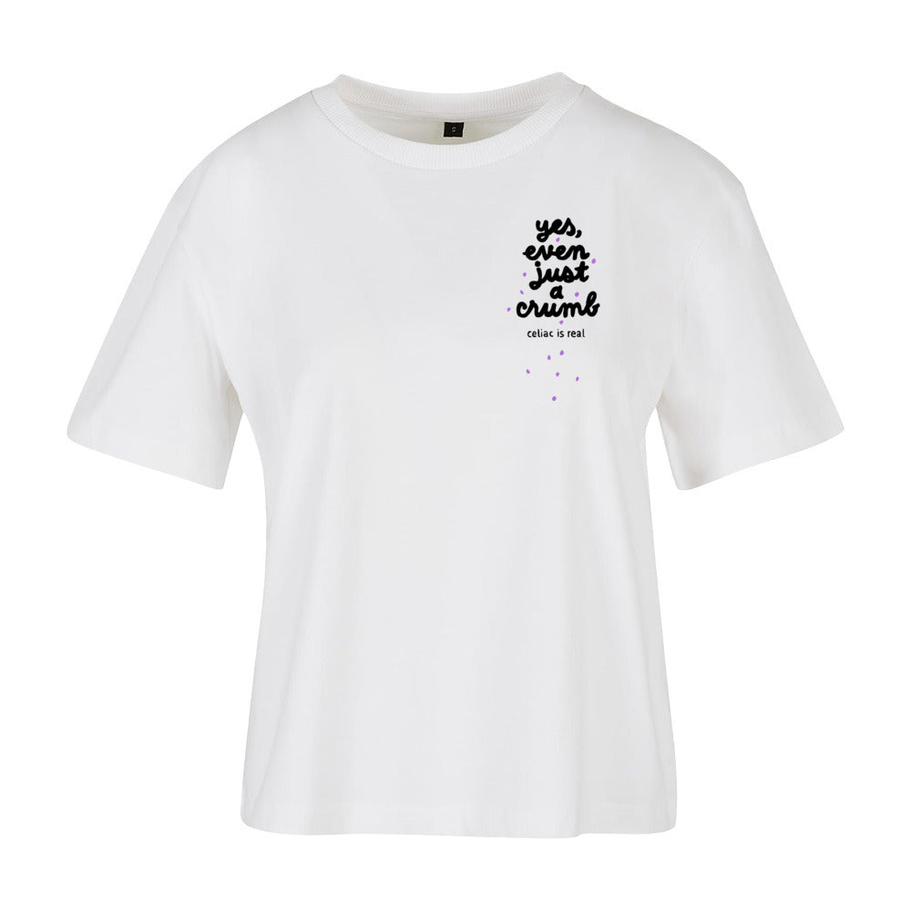 women's shirt: yes, even just a crumb