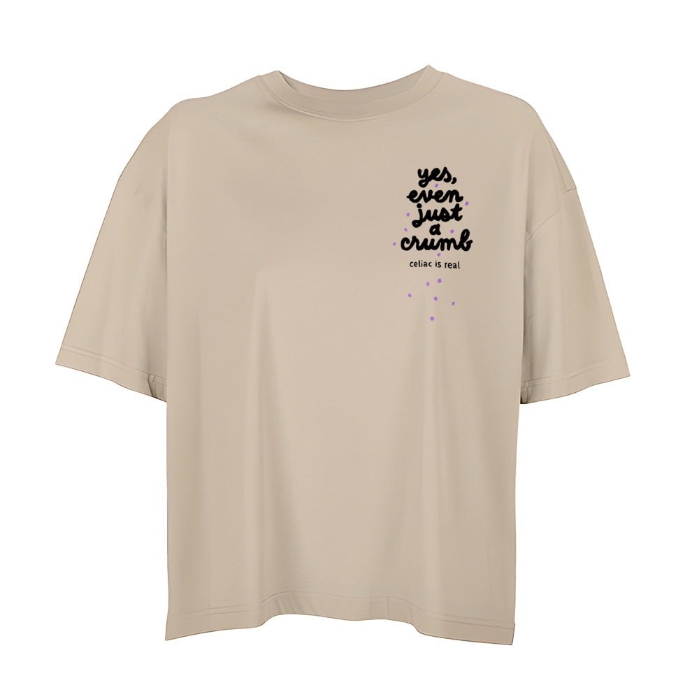 women's oversized: yes, even just a crumb