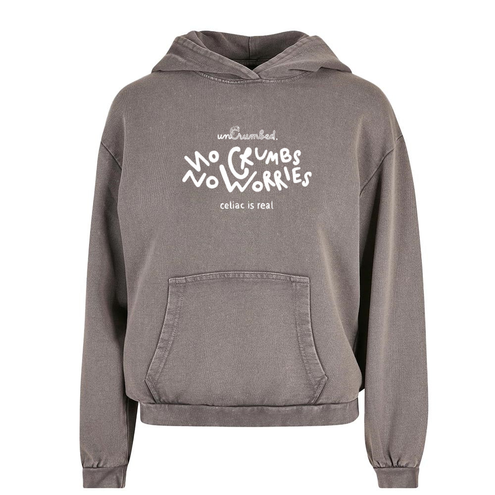 women's hoodie: no crumbs no worries