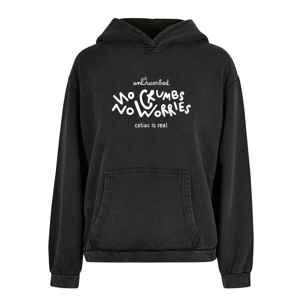 women's hoodie: no crumbs no worries