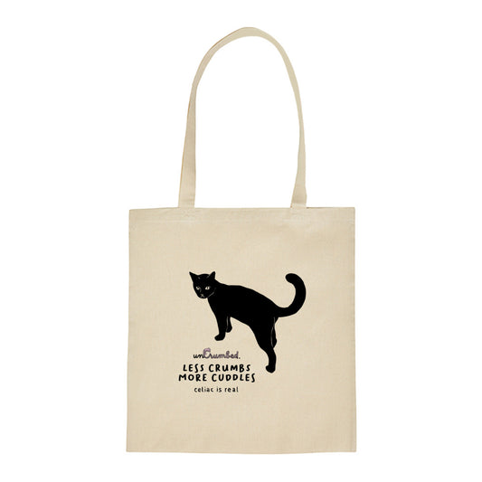 tote bag: less crumbs more cuddles