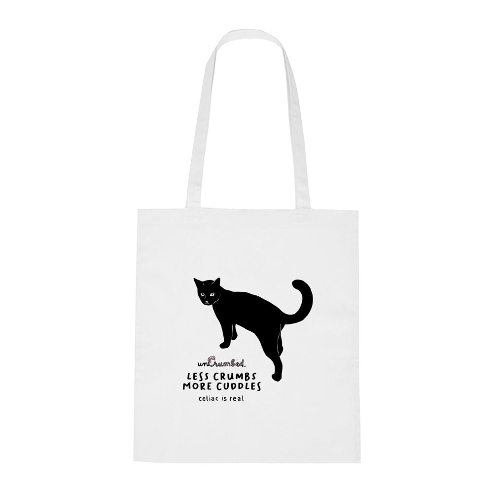 tote bag: less crumbs more cuddles