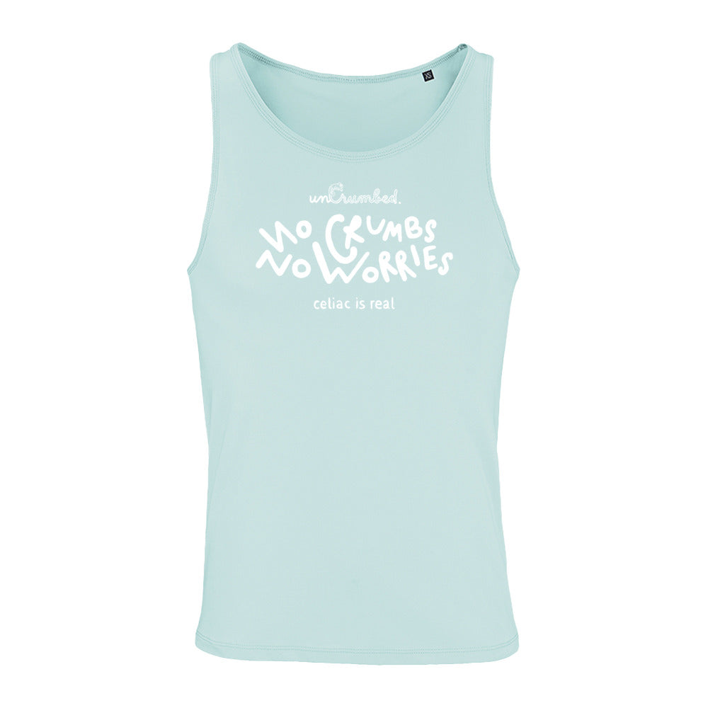 unisex sleveless: no crumbs no worriess