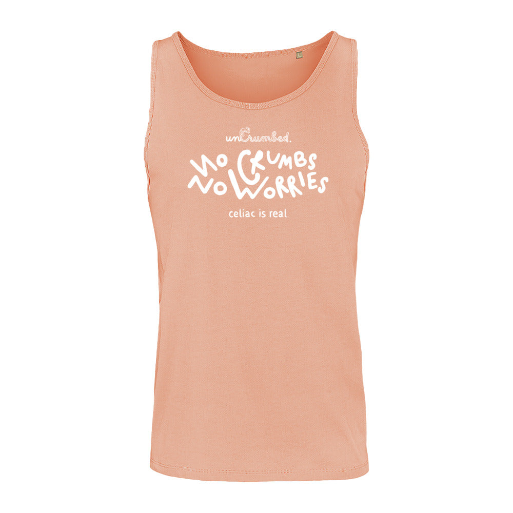 unisex sleveless: no crumbs no worriess