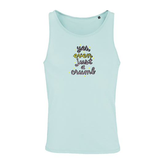 unisex sleveless: yes, even just a crumb