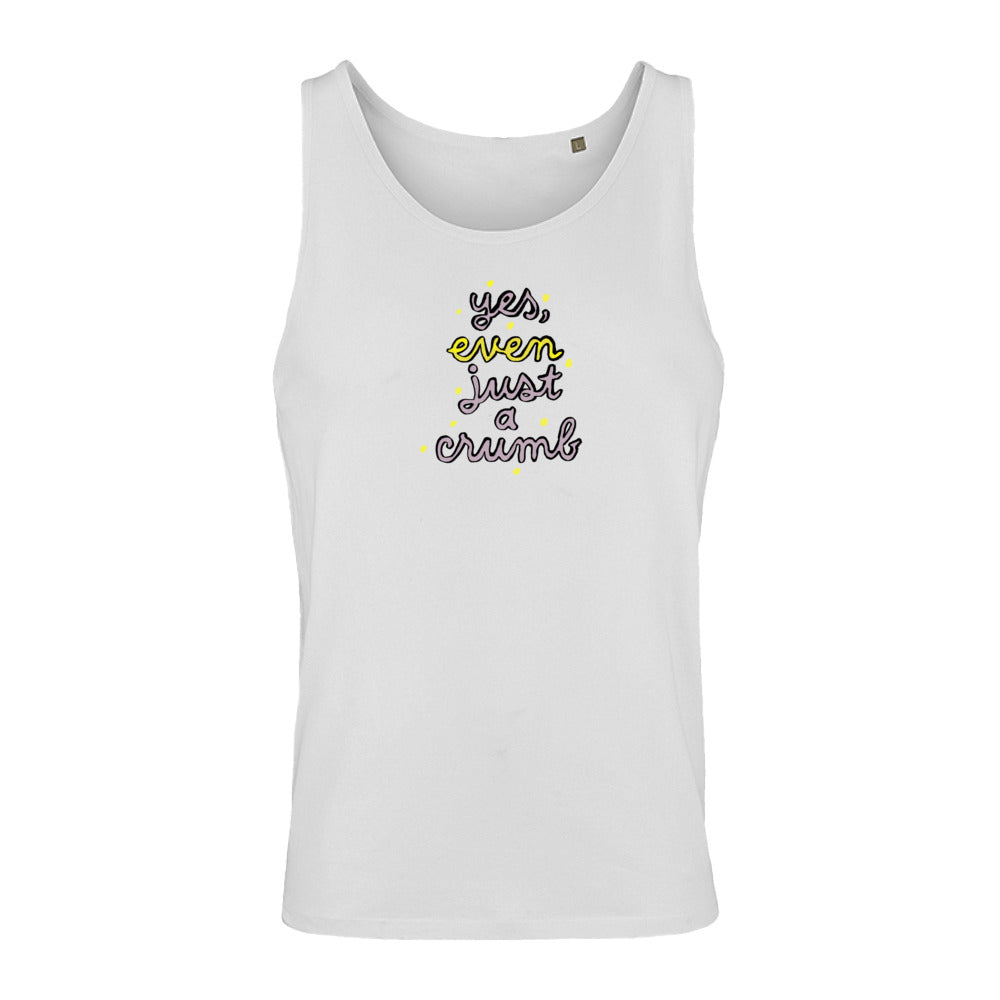 unisex sleveless: yes, even just a crumb