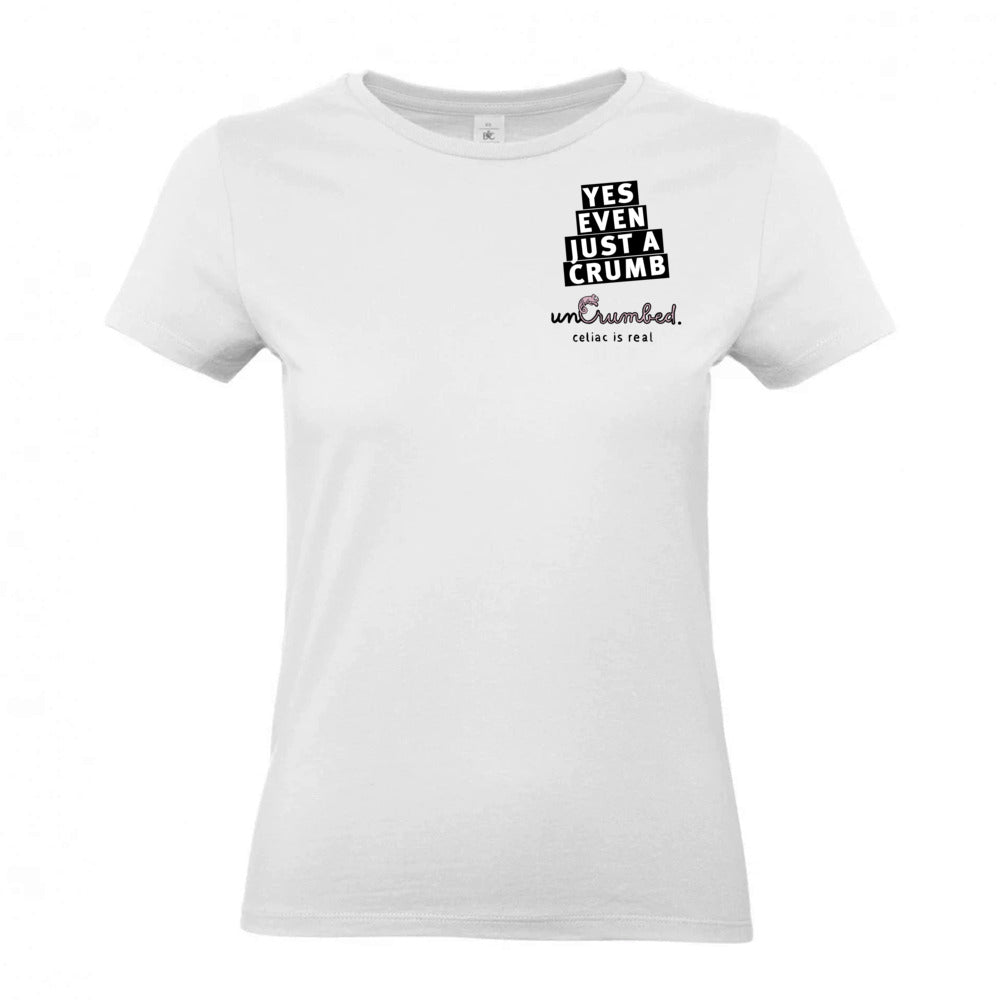 women's shirt: yes, even just a crumb