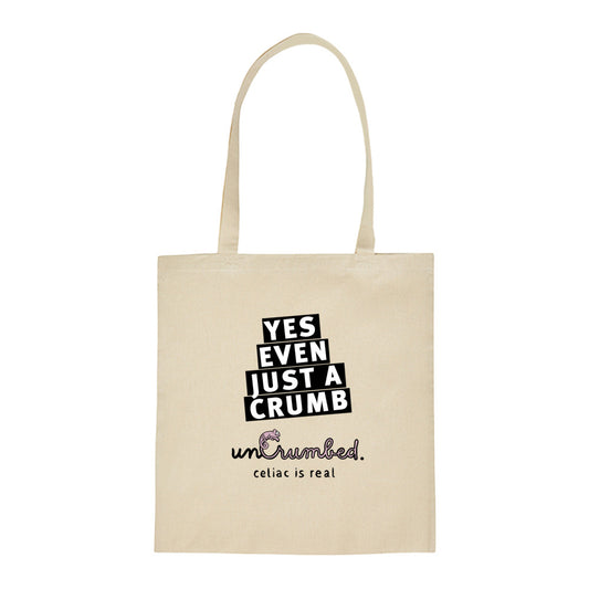 tote bag: yes, even just a crumb