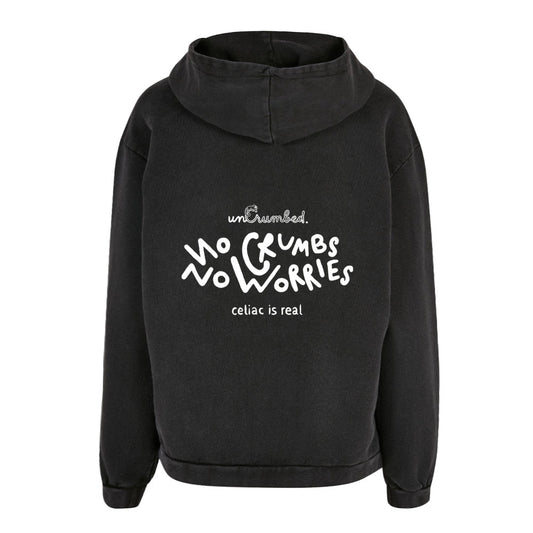 women's hoodie: no crumbs no worries