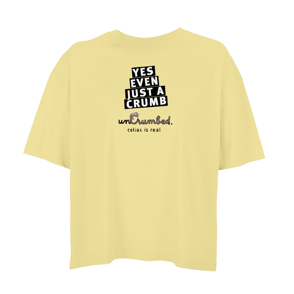women's oversized: yes, even just a crumb