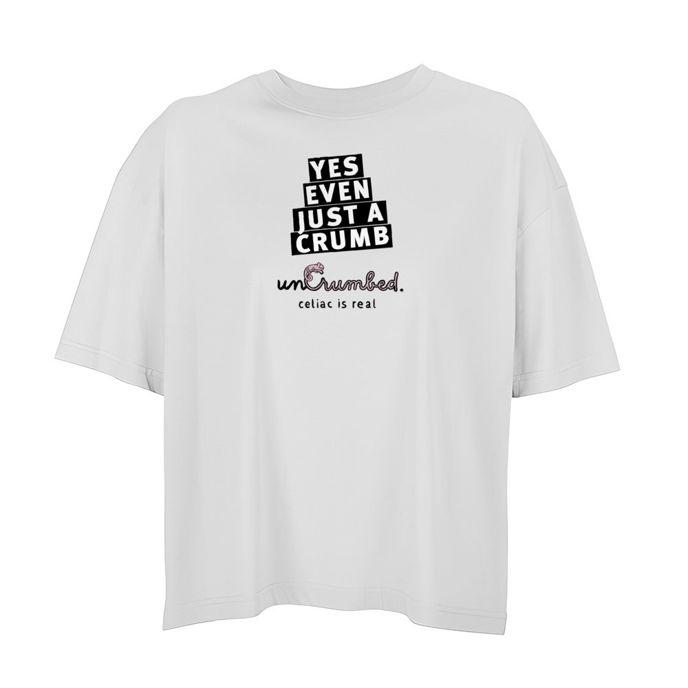 women's oversized: yes, even just a crumb