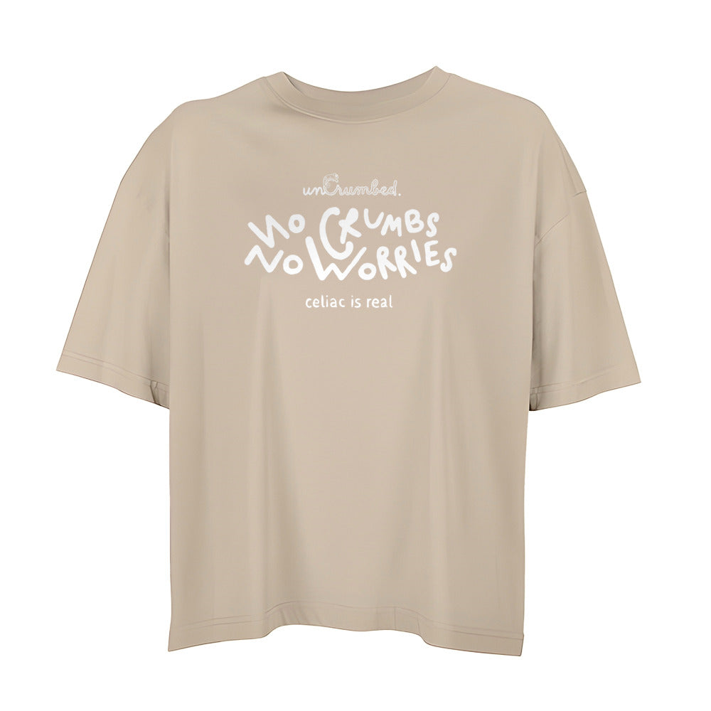 women's oversized: no crumbs no worries