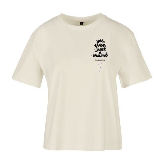 women's shirt: yes, even just a crumb