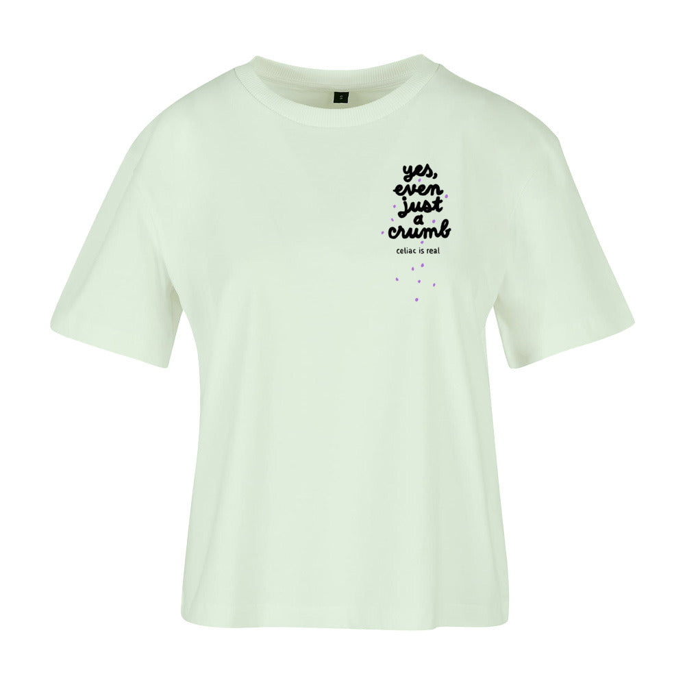 women's shirt: yes, even just a crumb