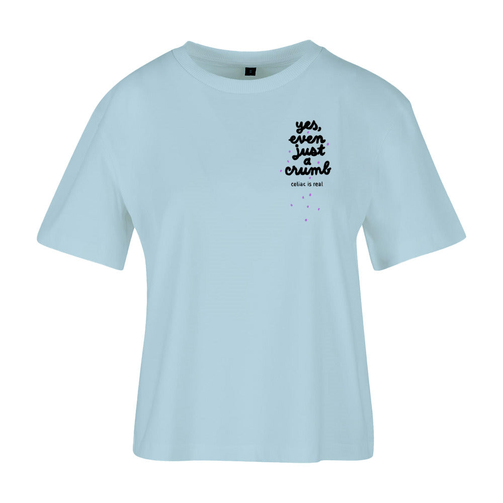 women's shirt: yes, even just a crumb