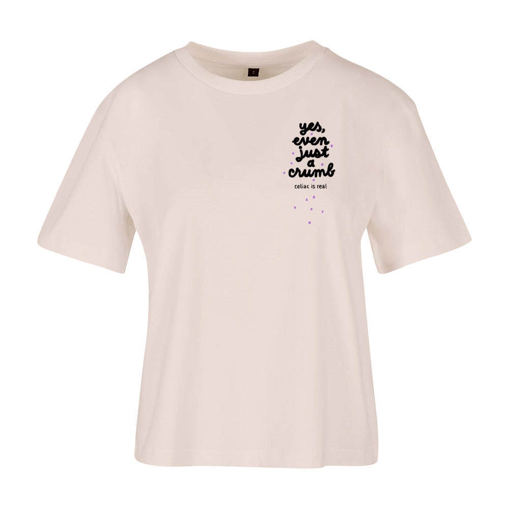 women's shirt: yes, even just a crumb