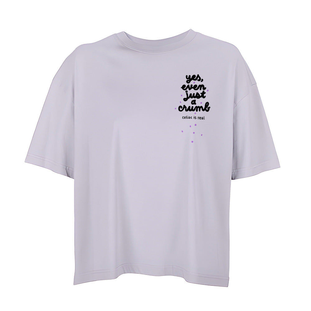 women's oversized: yes, even just a crumb