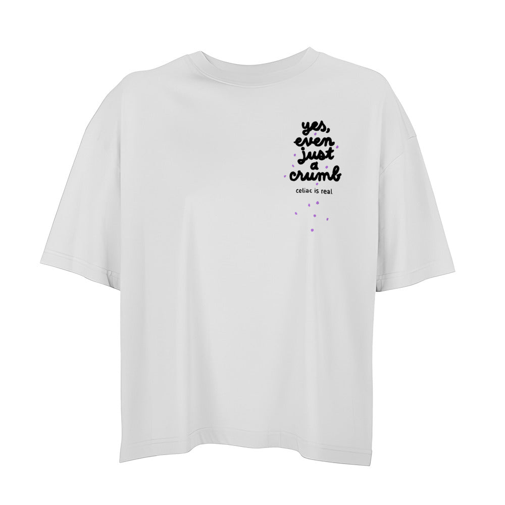 women's oversized: yes, even just a crumb