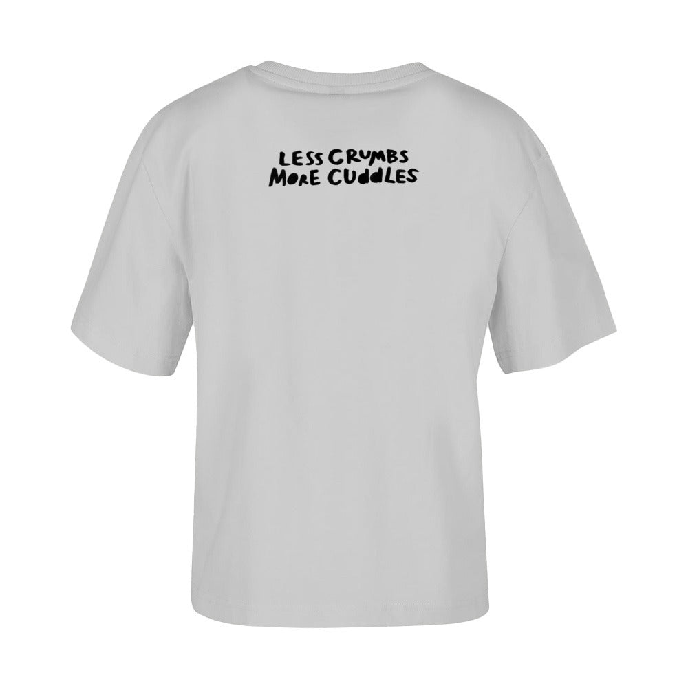women's shirt: less crumbs more cuddles