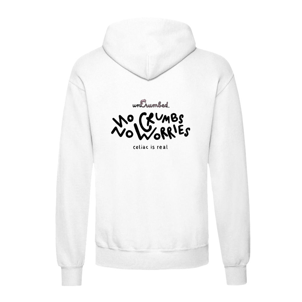unisex hoodie: no crumbs no worries