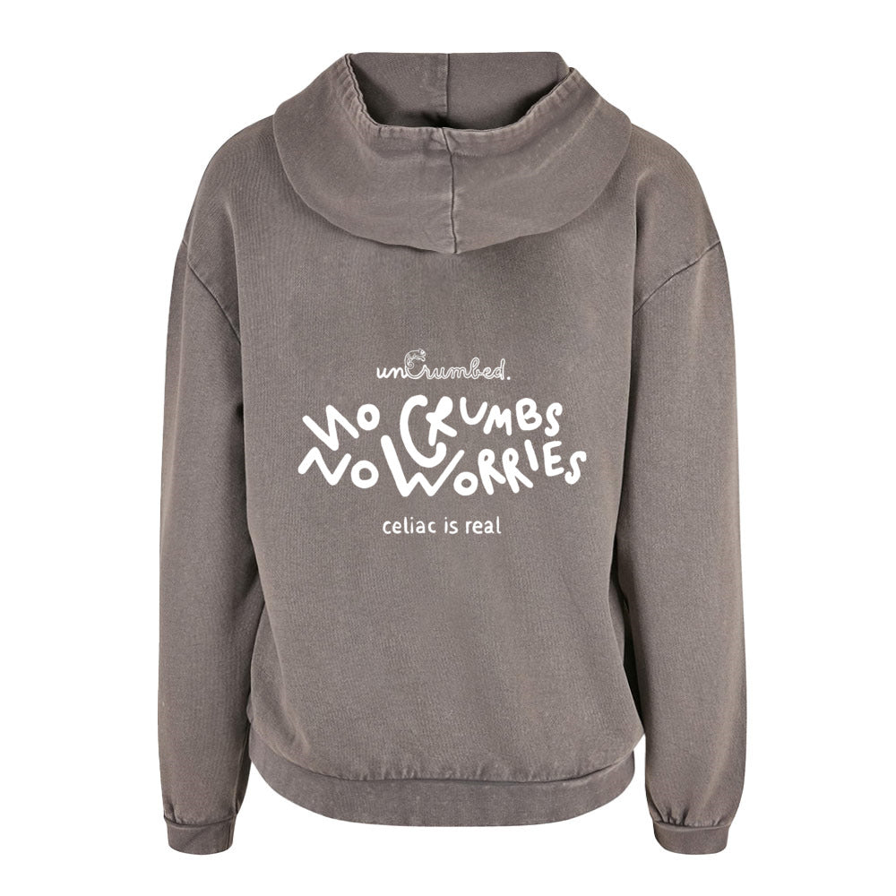 women's hoodie: no crumbs no worries