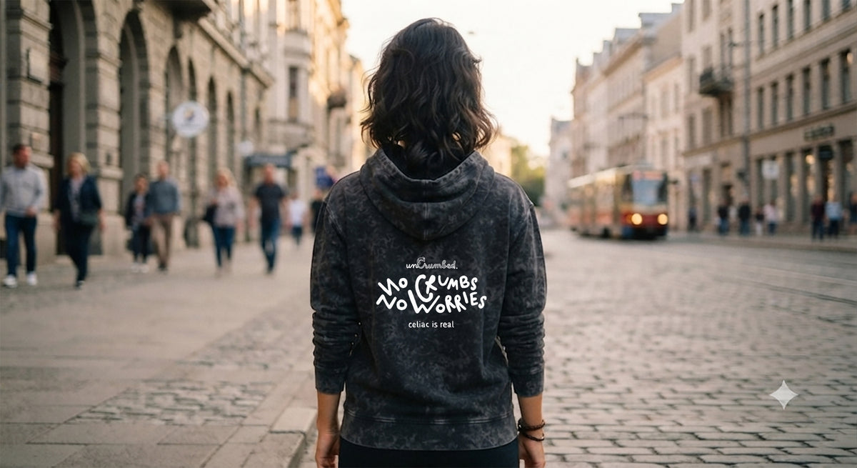 women's hoodie: no crumbs no worries