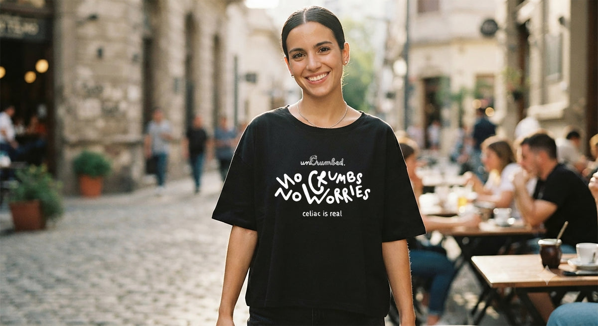 unisex shirt: no crumbs no worries