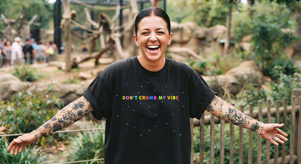 unisex oversized: don't crumb my vibe