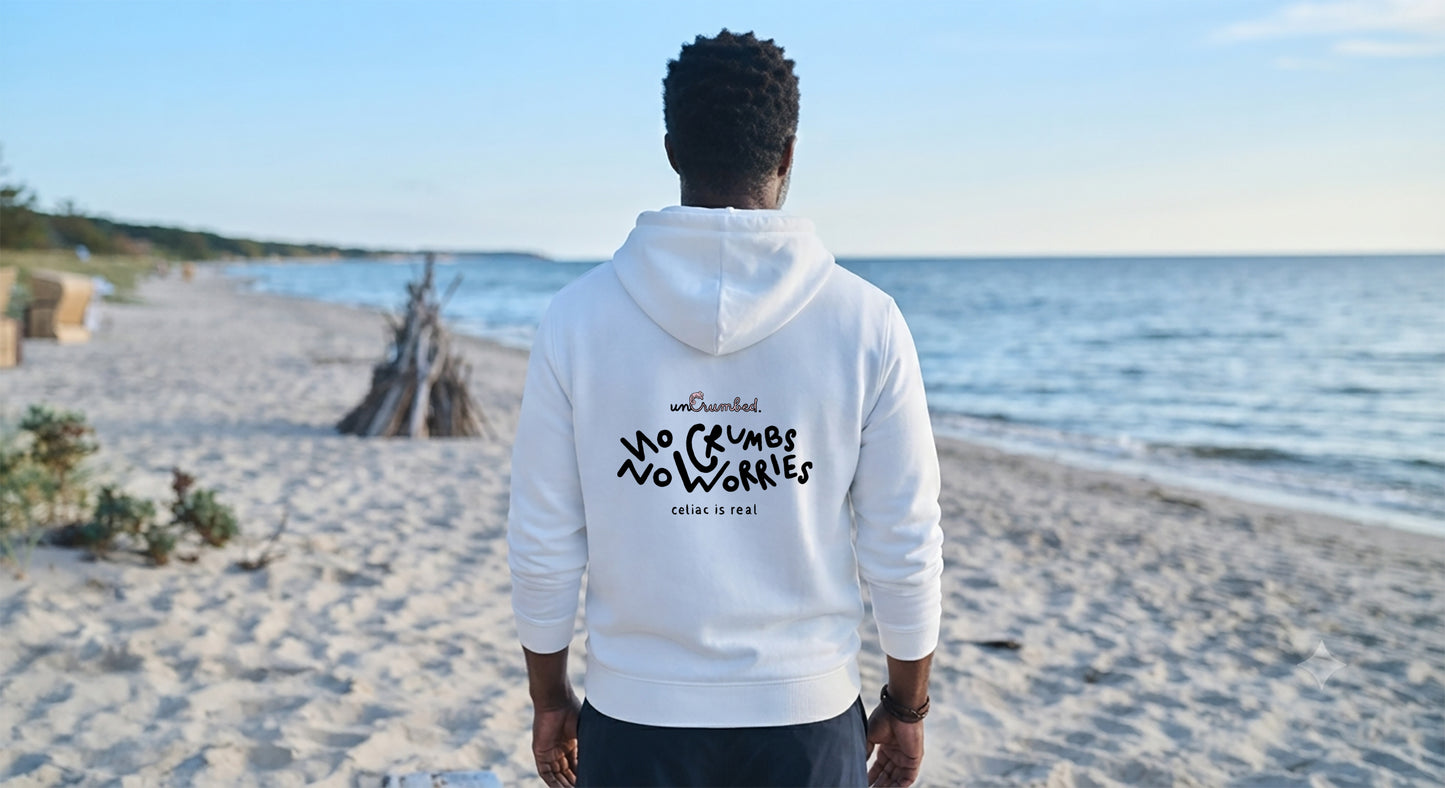 unisex hoodie: no crumbs no worries