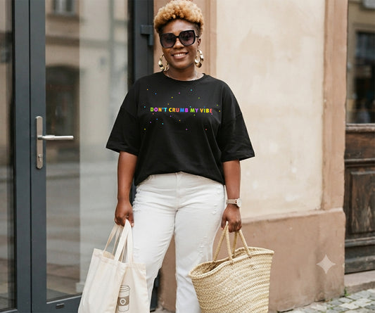 women's oversized: don't crumb my vibe