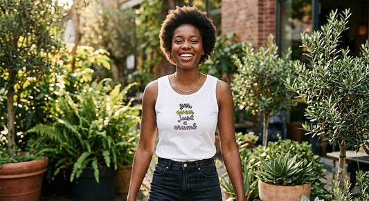 unisex sleveless: yes, even just a crumb